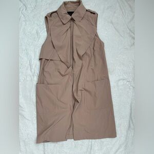 Love Tree Beige Sleeveless Trench Coat